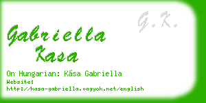 gabriella kasa business card